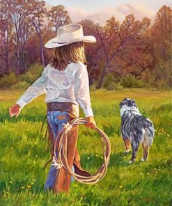 cowgirl-with-aussie-paint-by-numbers