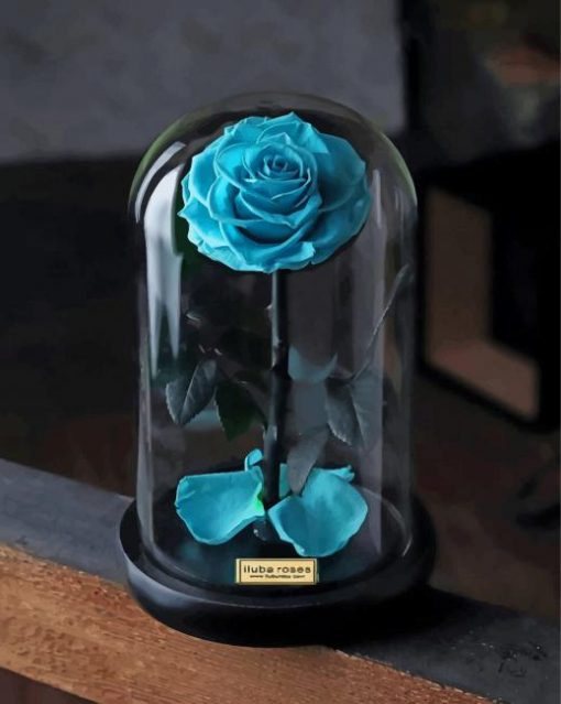 cyan-glass-rose-paint-by-number