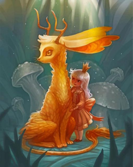 fantatsic-jackalope-and-a-little-girl-paint-by-numbers