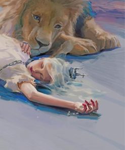 girl-and-lion-paint-by-number