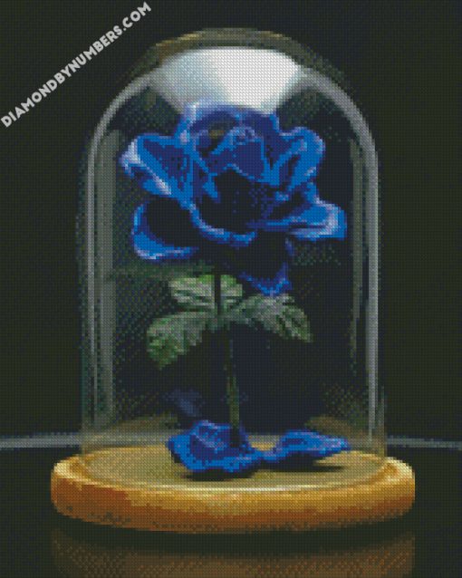 glass blue rose diamond paintings
