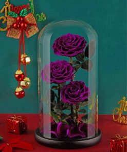 glass-purple-roses-paint-by-numbers