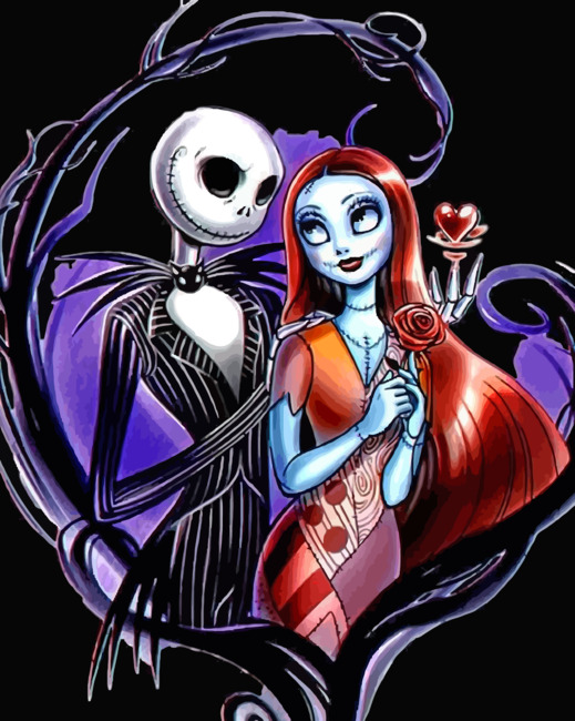 Colorful Sally Nightmare Before Christmas - 5D Diamond Painting -  DiamondByNumbers - Diamond Painting art