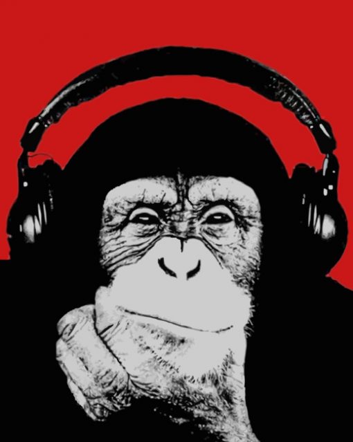 monkey-headphones-paint-by-numbers