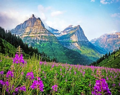 montana-Glacier-National-Park-paint-by-number
