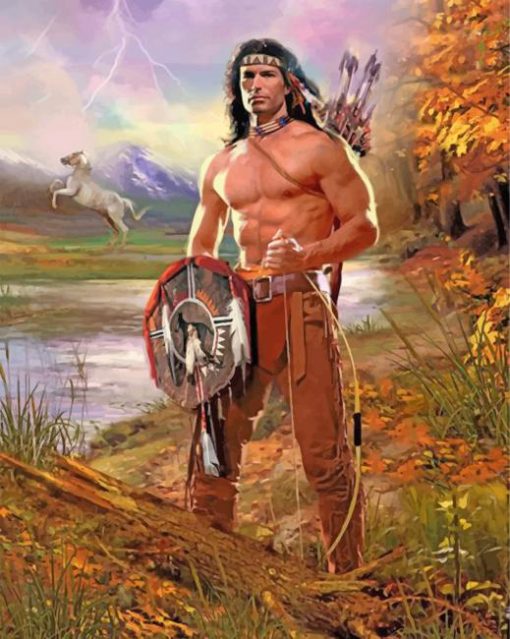 native-man-paint-by-number