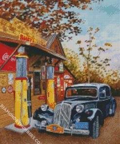 norman rockwell gas station diamond paintings