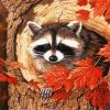 raccoon-in-the-fall-paint-by-number