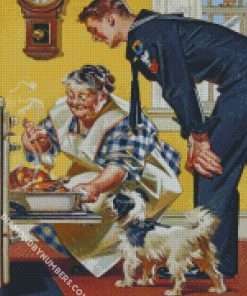 thanksgiving vibes norman rockwell diamond paintings