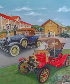 Vintage Cars paint by numbers