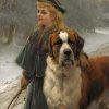 vintage-girl-and-saint-bernard-dog-paint-by-numbers