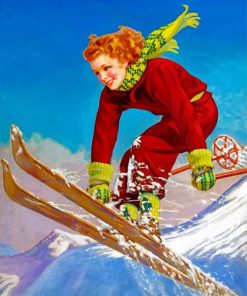vintage-skiing-girl-paint-by-number