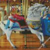 white carousel horse diamond paintings