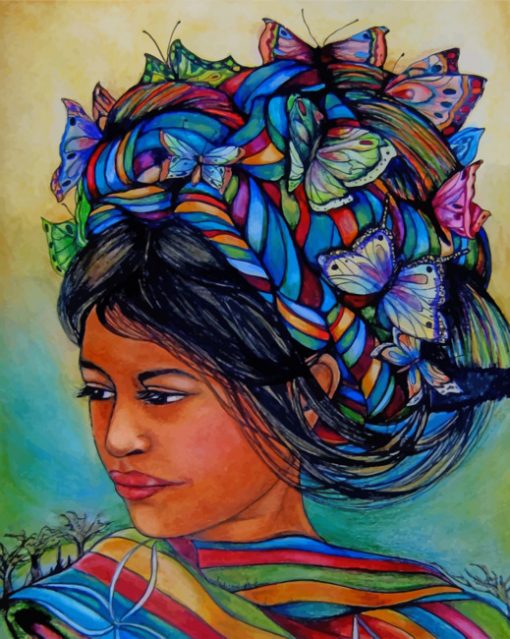 woman-with-butterflies-from-guatemala-paint-by-numbers