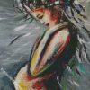 Abstract pregnant woman diamond painting