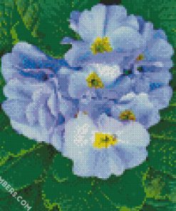 Blue Primrose flowers diamond painting