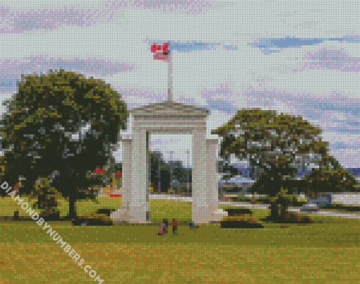 Peace Arch Provincial Park White Rock paint by numbers