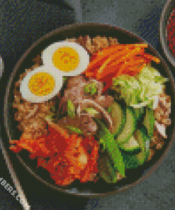 Aesthetic Bibimbap paint by numbers