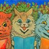 Carol Singing Cats By Louis Wain Diamond by numbers