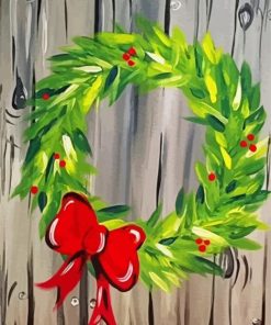 Christmas Wreath diamond paint by numbers