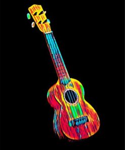 Colorful Ukulele Guitar Diamond by numbers