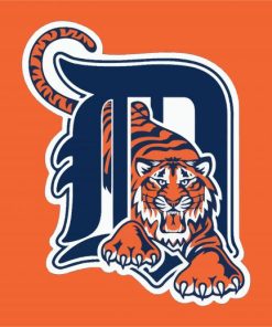 Detroit Tigers Logo Diamond by numbers