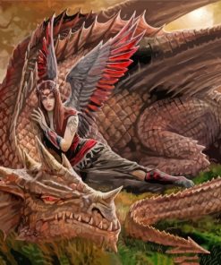Dragon And Fairy diamond painting