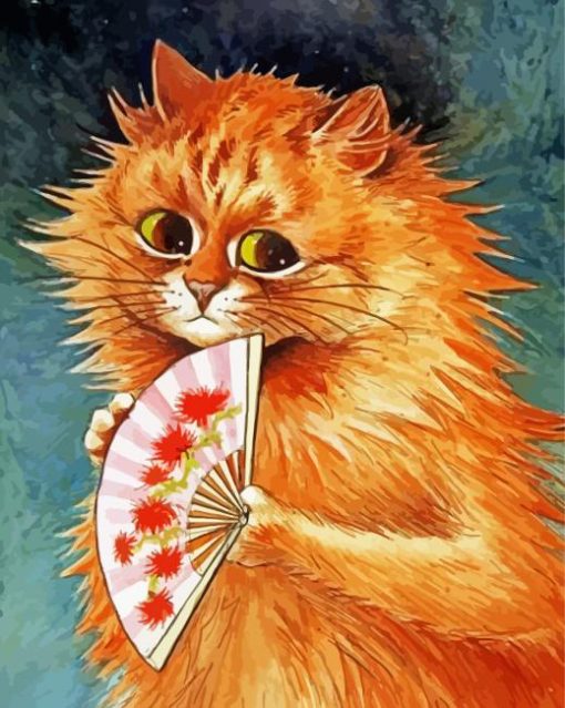 Ginger Cat By Louis Wain Diamond by numbers