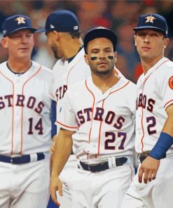 Houston Astros Players Diamond by numbers