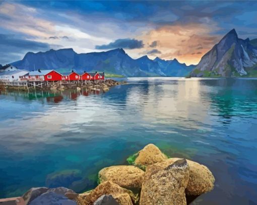 Lofoten Norsk diamond paint by numbers