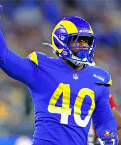 Los Angeles Rams Player Diamond by numbers