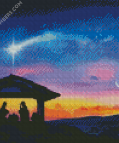 Nativity Scene Silhouette 5D Diamond Painting
