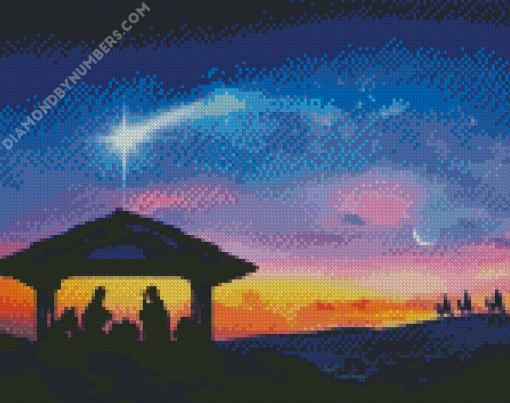 Nativity Scene Silhouette 5D Diamond Painting