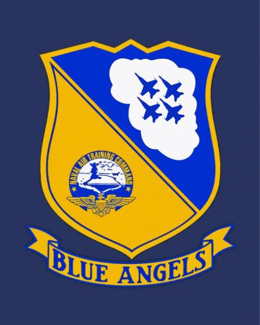 Navy Blue Angels Logo Diamond by numbers