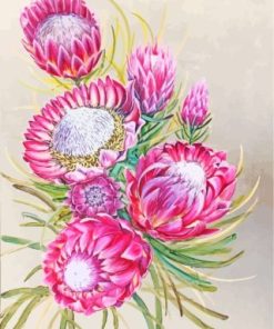 Pink Proteas Art Diamond painting