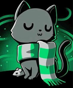 Slytherin kitty Diamond by numbers
