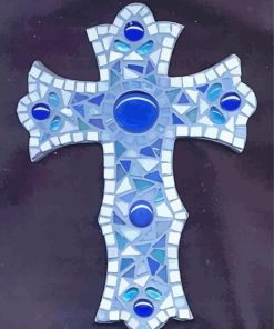 aesthetic Blue Cross diamond painti