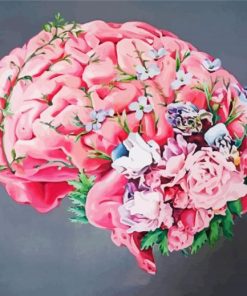 Floral Brain art diamond paint by numbers