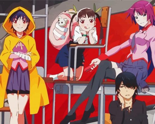 Monogatari Characters Paint By Number