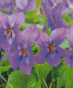 Violet Flowers diamond painting