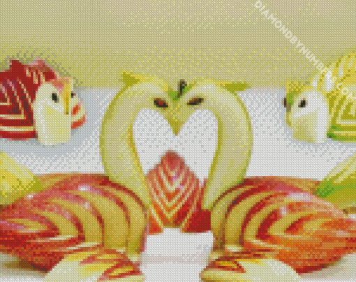 Romantic Apple Birds Diamond Painting