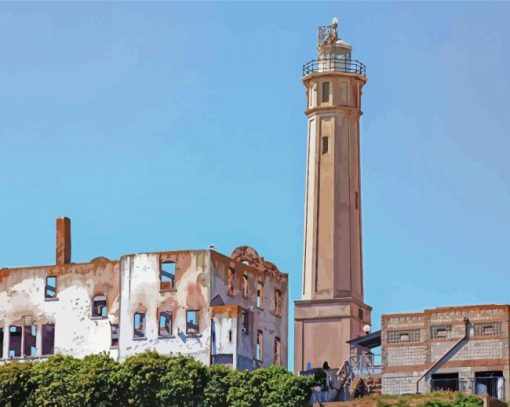 Alcatraz Lighthouse diamond painting