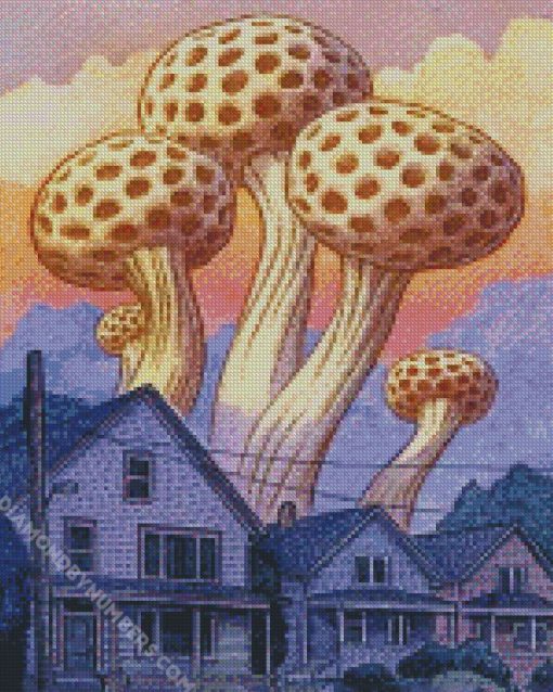 Aesthetic Morel Mushroom diamond painting
