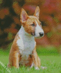 Cute English Bull Terrier Puppy diamond painting
