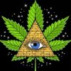 Psychedelic Weed Pyramid Diamond Pianting