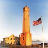 Vintage Alcatraz Lighthouse diamond painting