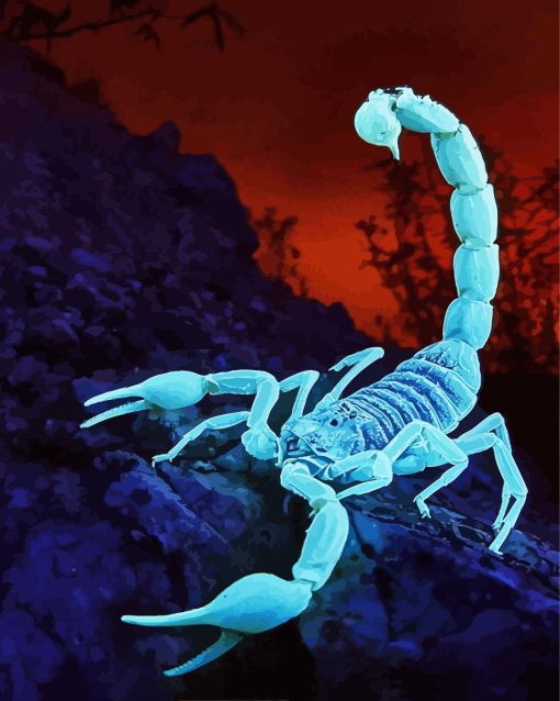 Blue Scorpion Diamond painting