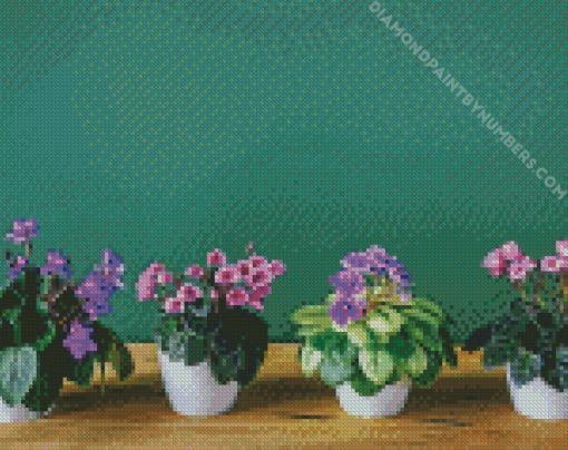 African Violets Plants Diamond painting