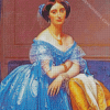 Aesthetic Lady In Blue Gown