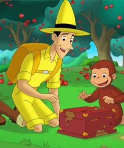 Curious george characters diamond painting